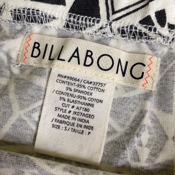 Billabong Black & White Boho Aztec Mini Skirt, S - Picture 6 of 10